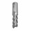 Фреза DIA Z2+1 D=18 I= 43 L= 105 S=20x50RH (10+1)PCD a25° H2,5 4 спіралі корпус:stal